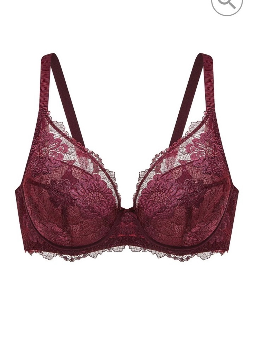 Understance Annette FlexWire Padded Plunge Bra in Wine 40D